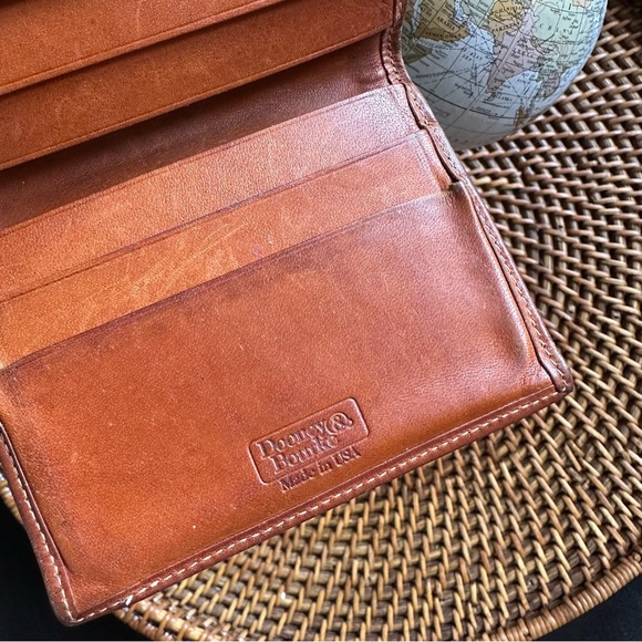 DOONEY & Bourke Vintage Grey and Brown Leather Tri Fold Snap Wallet - Picture 4 of 7